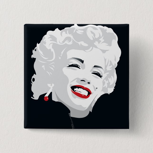 Badge Carré 5 Cm Miki Marilyn (Devant)