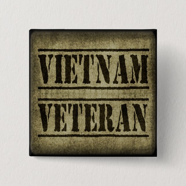 Badge Carré 5 Cm Militaires de vétéran du Vietnam (Devant)