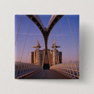Badge Carré 5 Cm Millennium Bridge, Lowry Centre, Salford