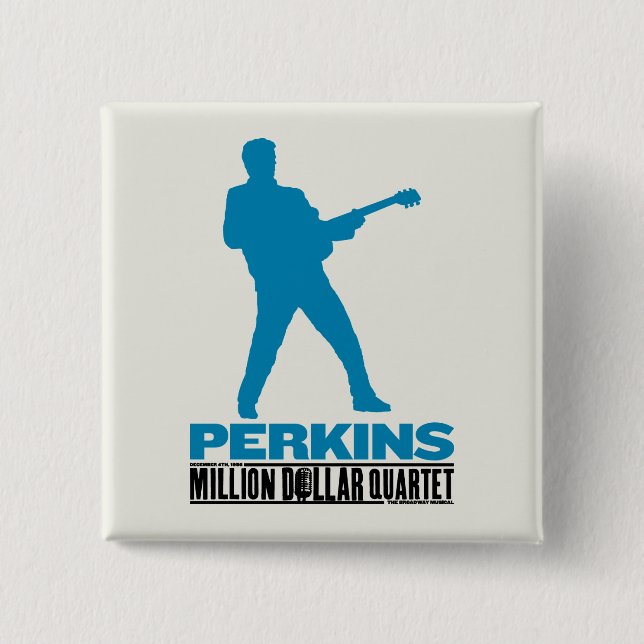 Badge Carré 5 Cm Million de quartet Perkins du dollar (Devant)