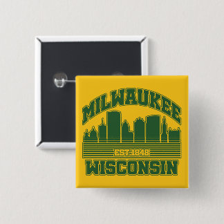 Badge Carré 5 Cm Milwaukee, Wisconsin