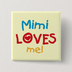 Badge Carré 5 Cm Mimi aime mes t-shirts et cadeaux
