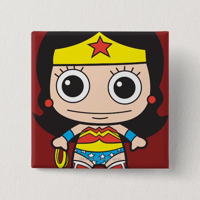Badge Carré 5 Cm Mini Wonder Woman (Devant)