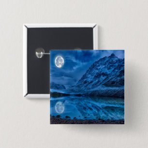 Badge Carré 5 Cm Minuit lunaire mystique