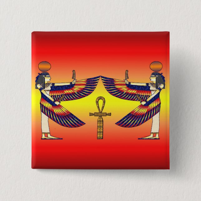 Badge Carré 5 Cm Miroir d'ISIS (Devant)