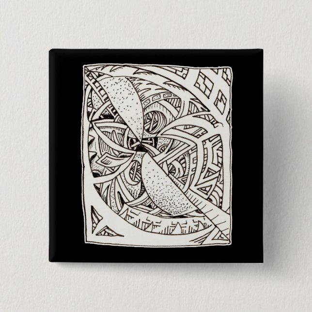 Badge Carré 5 Cm Mis épissé (Devant)