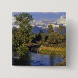 Badge Carré 5 Cm Mission Creek traverse le National Bison