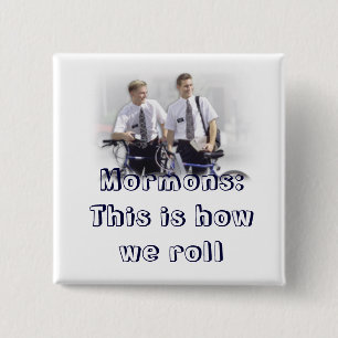 Badge Carré 5 Cm missionnaire, mormons