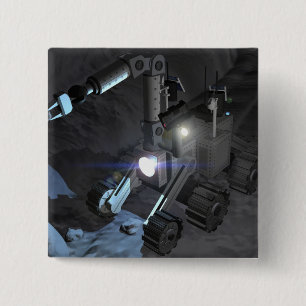 Badge Carré 5 Cm Missions d'exploration spatiale futures 6