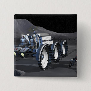 Badge Carré 5 Cm Missions d'exploration spatiale futures 8