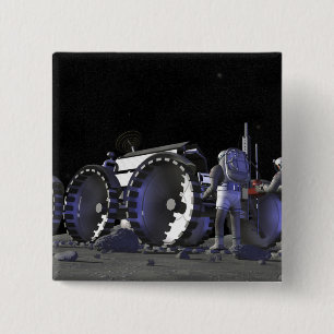 Badge Carré 5 Cm Missions d'exploration spatiale futures 9