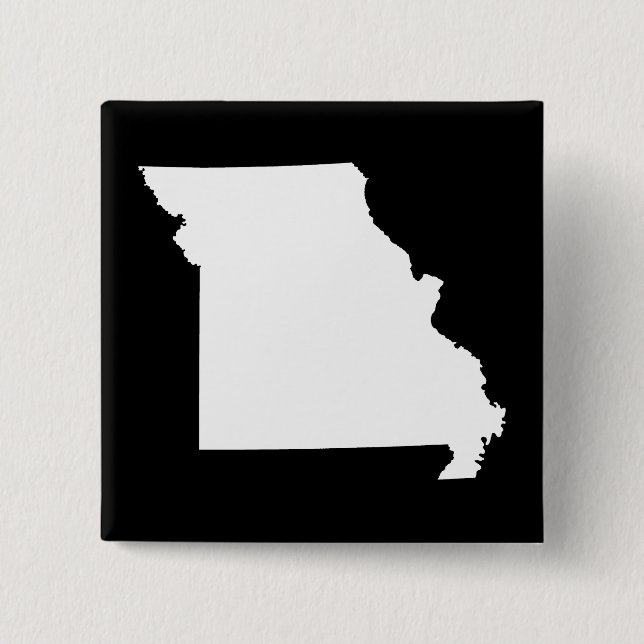 Badge Carré 5 Cm Missouri blanc et noir (Devant)