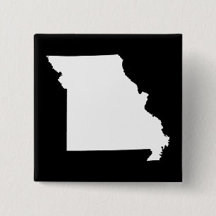 Badge Carré 5 Cm Missouri blanc et noir