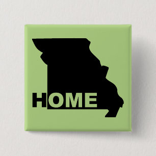 Badge Carré 5 Cm Missouri Maison loin de la broche d'état Bouton d'