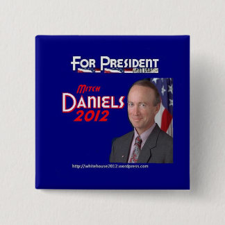 Badge Carré 5 Cm Mitch Daniels pour le président