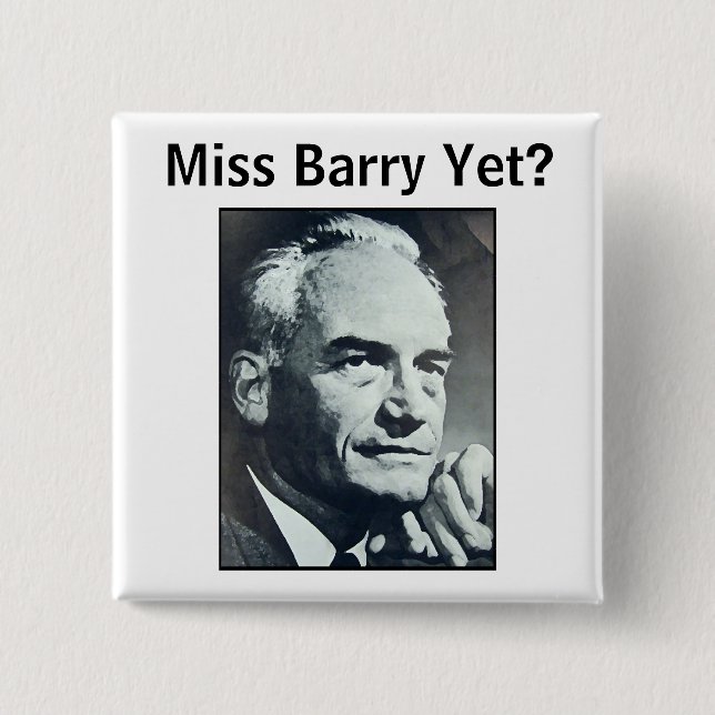 Badge Carré 5 Cm Mlle Barry Yet ? (Devant)