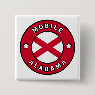 Badge Carré 5 Cm Mobile Alabama