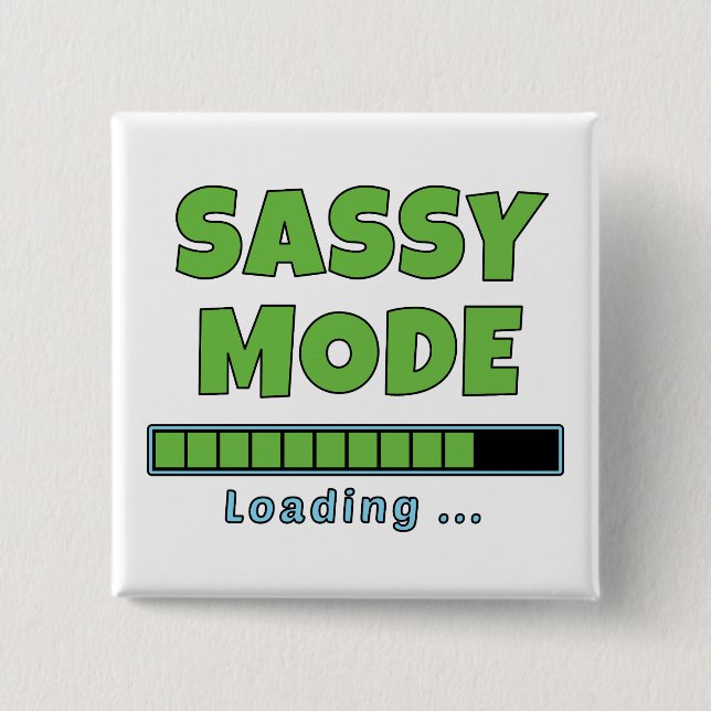 Badge Carré 5 Cm Mode Sassy Chargement … (Devant)