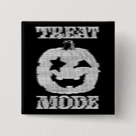 Badge Carré 5 Cm Mode traitement Citrouille Glitchy
