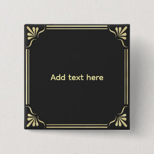 Badge Carré 5 Cm Modèle, Ajoutez le texte ici, 