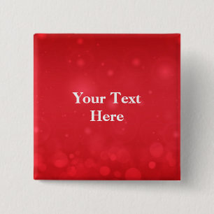 Badge Carré 5 Cm Modèle de design Red Bokeh