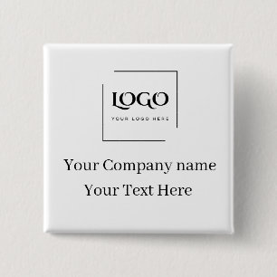 Badge Carré 5 Cm Modèle de logo personnalisé élégant