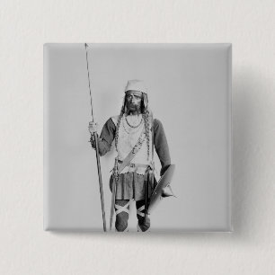 Badge Carré 5 Cm Modèle d'un guerrier franque