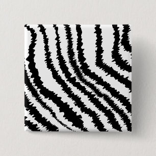 Badge Carré 5 Cm Modèle noir d'impression de zèbre