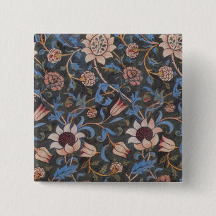 Badge Carré 5 Cm Modèle William Morris Evenlode : Vintage Moody