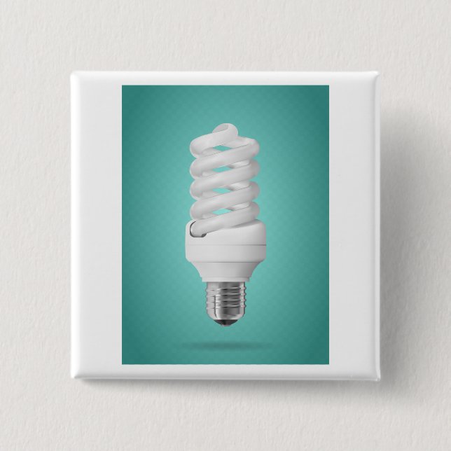 Badge Carré 5 Cm Modern Spiral Compact Fluorescent Lightbulb (Devant)