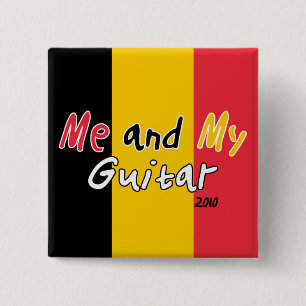 Badge Carré 5 Cm Moi et ma guitare