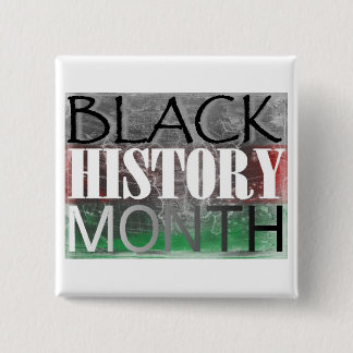 Badge Carré 5 Cm Mois noir d'histoire (drapeau africain)