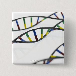 Badge Carré 5 Cm Molécules d'ADN (acide désoxyribonucléique)