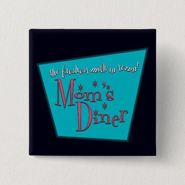 Badge Carré 5 Cm Moms Diner : Allaitement (Devant)