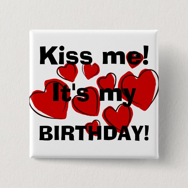 Badge Carré 5 Cm Mon anniversaire (Devant)