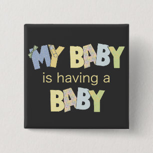 Badge Carré 5 Cm Mon bébé a un bébé