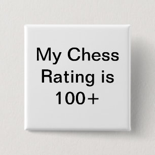 Badge Carré 5 Cm Mon estimation d'échecs est plus de 100