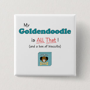 Badge Carré 5 Cm Mon Goldendoodle est tout cela !