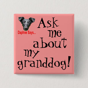 Badge Carré 5 Cm Mon Granddog ?