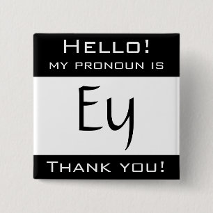 Badge Carré 5 Cm Mon pronom est EY