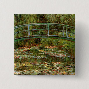 Badge Carré 5 Cm Monet Pont Japonais de Giverny