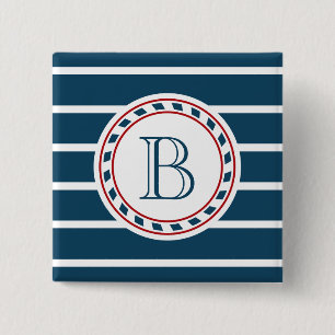 Badge Carré 5 Cm Monogram design