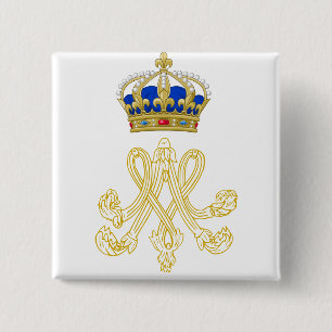 Badge Carré 5 Cm Monogramme de Marie Antoinette