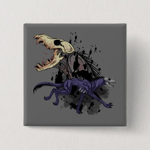 Badge Carré 5 Cm Monstre