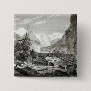 Badge Carré 5 Cm Mont Blanc des bains de St Didier