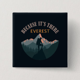 Badge Carré 5 Cm Mont Everest, Randonneur