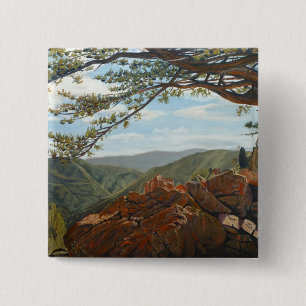Badge Carré 5 Cm Montagne panoramique de Lookout Mountain paysage p