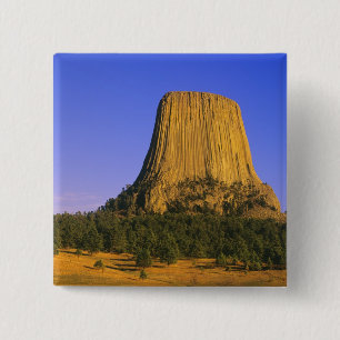 Badge Carré 5 Cm Monument national de la tour Devils au Wyoming