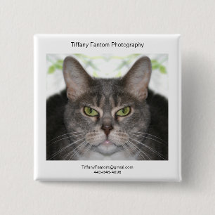 Badge Carré 5 Cm Morceau de promo de chat