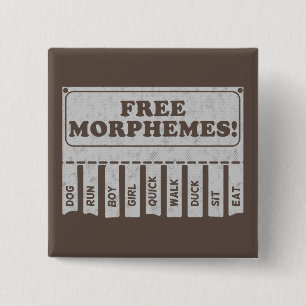 Badge Carré 5 Cm Morphèmes libres